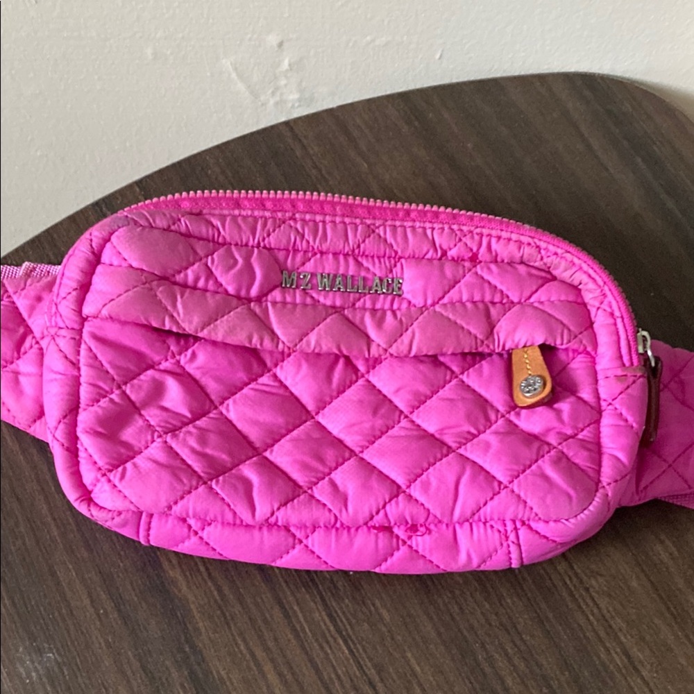 MZ Wallace Pink Quilted Belt Bag